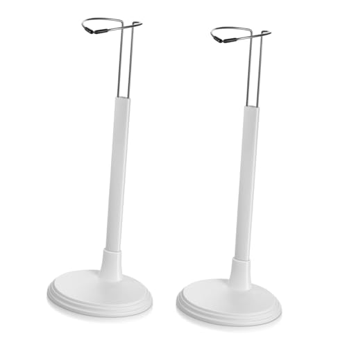 Gogogmee 2 Stück Weißer Verstellbarer Puppenständer Tragbarer PVC Doll Display Rack für Puppen Platzsparend und Robust für Zuhause und Laden von Gogogmee