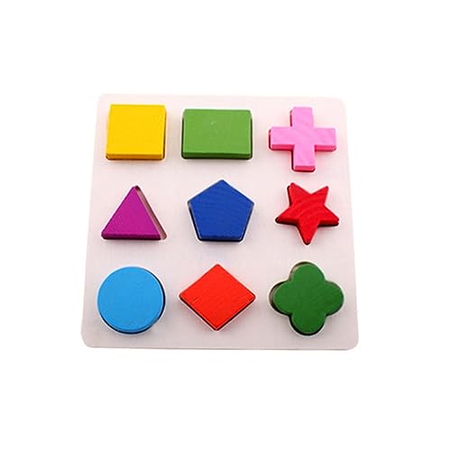 Gogogmee 2 Stücke Lernspielzeug Holzpuzzle Geometrische Formen Erkennungsspiel für Frühes Lernen und Kreative für Jungen Fördert Geduld und Beobachtungsgabe von Gogogmee