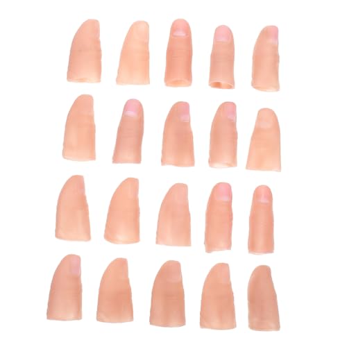 Gogogmee 20 Stück 20 teiliges Zauber Finger Cover Kreative Zauberrequisiten aus Hochwertigem Material Wiederverwendbare Daumenhülsen für Bühnenauftritte Lustige Fake Thumb Tricks für von Gogogmee