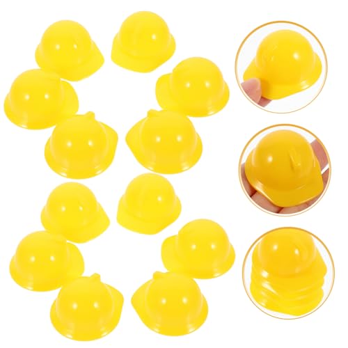 Gogogmee 20 Stück Mini Bauhelm Kunststoff Gelb Miniatur Helm Modell Puppenzubehör Flaschenverschluss Party Dekoration Haustierhut DIY Kostüm Gogogmee 20 Stück Mini Bauhelm Kunststoff Gelb Miniatur Helm Modell Puppenzubehör Flaschenverschluss Party Dekoration Haustierhut DIY Kostüm von Gogogmee
