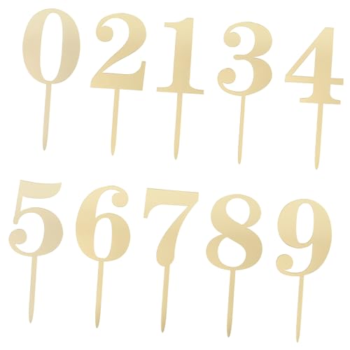 Gogogmee 20 Stück Teiliges Acryl Cake Topper Große Goldfarbene Zahlen Stabile Kuchendeko Sticks für Geburtstag Vielseitige Tortendeko Wiederverwendbar Einfach Einzusetzen Gogogmee 20 Stück Teiliges Acryl Cake Topper Große Goldfarbene Zahlen Stabile Kuchendeko Sticks für Geburtstag Vielseitige Tortendeko Wiederverwendbar Einfach Einzusetzen von Gogogmee