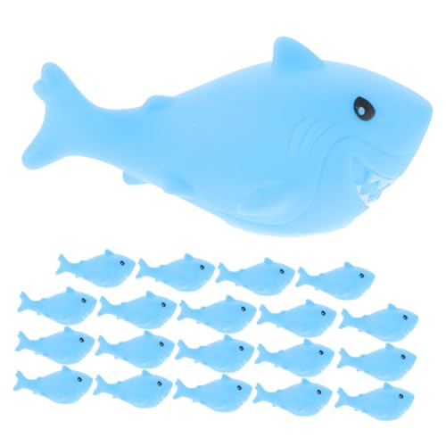Gogogmee 20 Stück Teiliges Badespielzeug Kleine Weiche Quietschtier Haie Schadstofffrei Sicher für Kleinkinder Schwimmspielzeug für Badewanne und Duschen Junge Mädchen Jungen Badespaß von Gogogmee