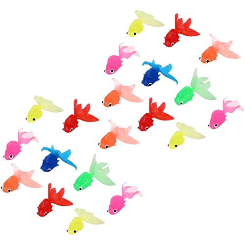 Gogogmee 20 Stück Teiliges Künstliche Fische aus TPR Realistische Dekoration für Aquarien Umweltfreundliche Simulationstropische Fische Mischfarben für im Fischbecken von Gogogmee