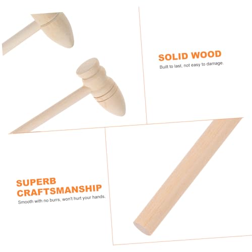 Gogogmee 20 Stück Teiliges Mini Holzhammer für Kleine Hämmer aus Sicherem Holz Vielseitig Einsetzbare Mallets für Kuchen und Spiel Fördert Feinmotorik und Kreativität bei Kindern Ab Jahren von Gogogmee