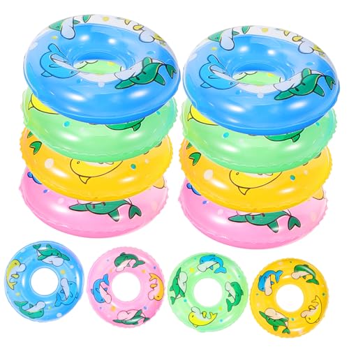 Gogogmee 20 Stück Teiliges Mini Schwimmring aus PVC Bunte Miniatur Schwimmringe als Dekorative Foto Requisiten und DIY Miniaturhaus Accessoires Wiederverwendbar und Kindgerecht für von Gogogmee
