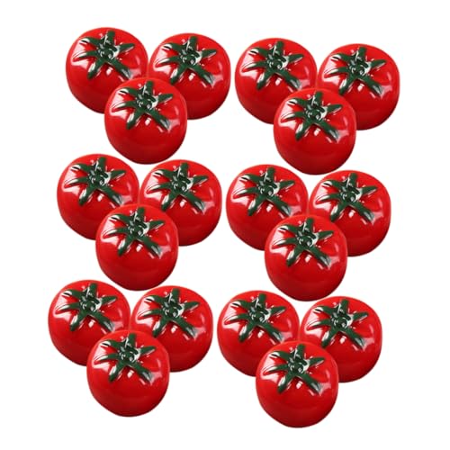 Gogogmee 20 Stück Teiliges Mini Tomaten Modellset aus Resin Realistische Künstliche Früchte Vielseitige Miniatur Deko für Puppenhäuser DIY Basteln Fotorequisiten und Schreibtischdekoration von Gogogmee