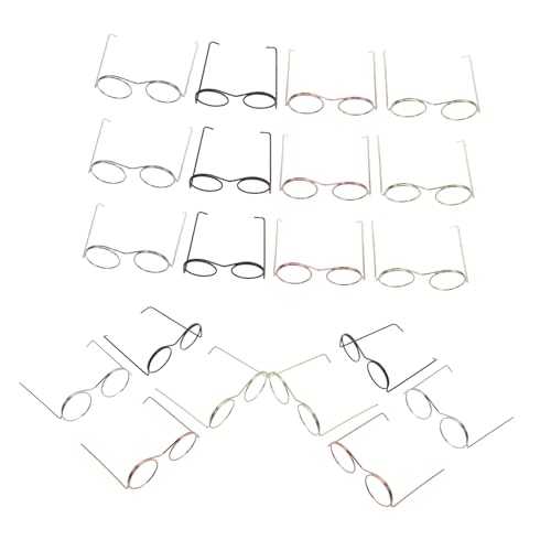 Gogogmee 20 Stück Teiliges Miniatur Metallbrillen Puppen Runde Falsche Gläser in Gold Silber Roségold Schwarz DIY Bastelzubehör für Puppenhaus Dekoration und Sammlerstücke Gogogmee 20 Stück Teiliges Miniatur Metallbrillen Puppen Runde Falsche Gläser in Gold Silber Roségold Schwarz DIY Bastelzubehör für Puppenhaus Dekoration und Sammlerstücke von Gogogmee