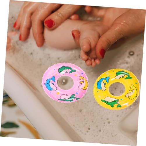 Gogogmee 20 Stück Teiliges Miniatur Schwimmring aus Robustem Kunststoff Dekorative Miniatur Schwimmringe für Puppenhaus Vielseitig Einsetzbar als DIY Deko und Kompakt und Kreativ Rosa und von Gogogmee