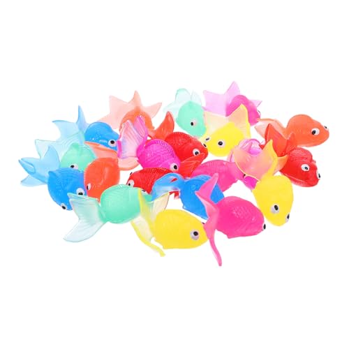Gogogmee 20 Stück Teiliges Realistische Künstliche Goldfische aus Umweltfreundlichem TPR Material Lebensechte Aquarienornamente für Tropische Fischdekoration Farblich Gemischt Langlebig von Gogogmee