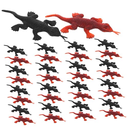 Gogogmee 200 Stück Realistische Eidechsen Modelle PVC Reptil für Halloween Party Deko und Bildung Tiererkennung Lernspielzeug Braun Schwarz von Gogogmee