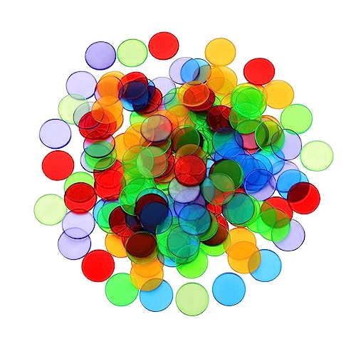 Gogogmee 200Stücke Zählscheiben Marker für Bingo und Lernspiele aus Langlebigem Kunststoff Sicher und Wiederverwendbar für Unterhaltung von Gogogmee