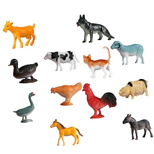 Gogogmee Tierfiguren Bauernhoftier-Spielzeug-Set Lernspielzeug Für Jungen Und Mädchen Bauernhof-Dekorationen von Gogogmee
