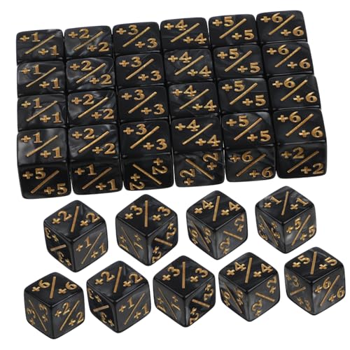 Gogogmee 24 Stück Teiliges Acrylwürfel mit Plus Minus Zeichen Langlebige Spielwürfel für Kartenspiele und Brettspiele Vielseitiges Lernspielzeug für Robustes Zubehör für Gaming und von Gogogmee