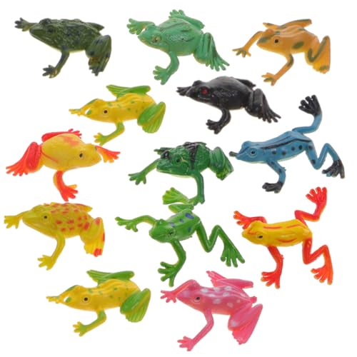 Gogogmee 24 Stück Teiliges Realistisch Gestalteter Froschfiguren aus Robustem Material Langlebige Miniatur Frosch Dekoration für Zuhause Büro und DIY als und Lernspielzeug von Gogogmee