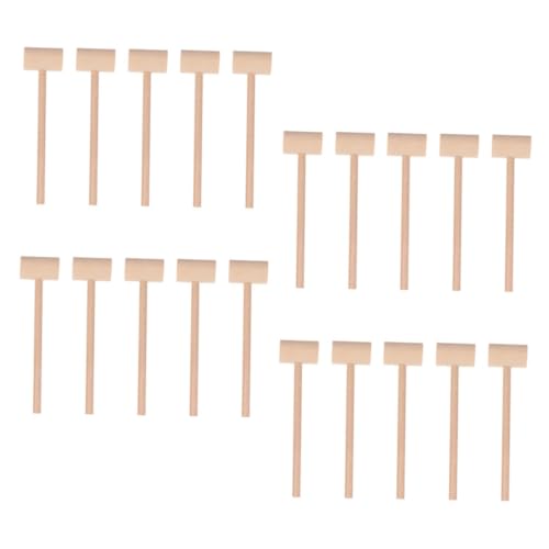 Gogogmee 25 Stück Teiliges Mini Holzhammer Ergonomisch für Kinderhand Natürliche Holzwerkzeuge für Krabben und Hummer Vielseitig für Basteln Lernspiele und Familienaktivitäten Geeignet von Gogogmee