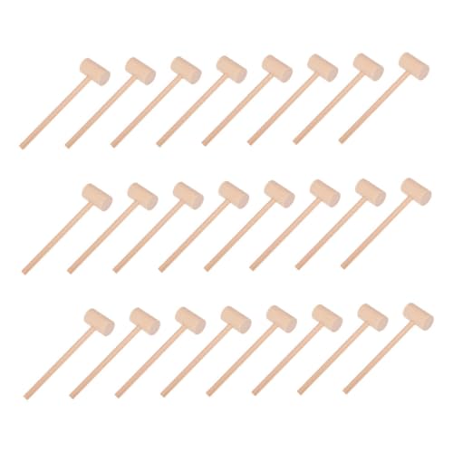 Gogogmee 25 Stück Teiliges Mini Holzhammer aus Natürlichem Holz Wiederverwendbare Kleine Mallets für Krabben und Hummerknacken Vielseitig für Basteln Partyspiele und Pädagogisches von Gogogmee