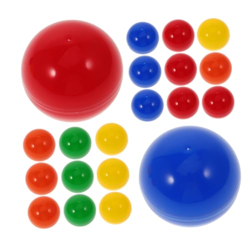 Gogogmee 25 Stück Teiliges Wiederverwendbare Kunststoff Spielkugeln zum Befüllen mit Farbigen Öffnungen für Tombola Partyspiele Leichte und Robuste Spielbälle für Festliche Events und von Gogogmee