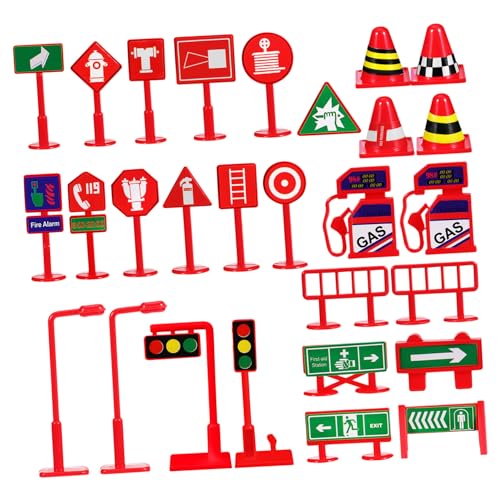Gogogmee 28Stücke Mini Verkehrszeichen Set Realistische Ampeln und Straßenschilder für Pädagogisches zur des Verkehrswissens Kindergärten und Spielumgebungen Gogogmee 28Stücke Mini Verkehrszeichen Set Realistische Ampeln und Straßenschilder für Pädagogisches zur des Verkehrswissens Kindergärten und Spielumgebungen von Gogogmee