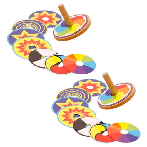 Gogogmee 2Sätze Holzspinnplatten Set DIY Bunte für Kreative Lernspielzeug und Party Gefälligkeiten Fördert Beobachtungsgabe und Hand Augen Koordination Gogogmee 2Sätze Holzspinnplatten Set DIY Bunte für Kreative Lernspielzeug und Party Gefälligkeiten Fördert Beobachtungsgabe und Hand Augen Koordination von Gogogmee