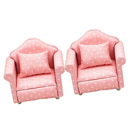 Gogogmee 2Sätze Maßstab Mini Sofa mit Kissen für Wohnzimmer Deko für Puppenhaus Zubehör Kreative Spielmöglichkeiten und von Gogogmee