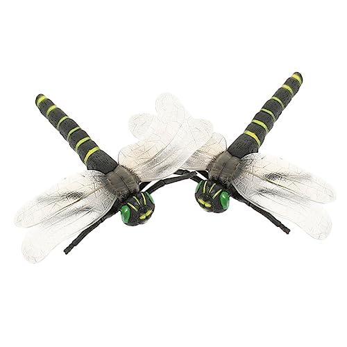 Gogogmee 2 Stück Simulierte Libelle Spielzeug Realistische Libellenfiguren aus Kunststoff für Schreibtisch und Gartendekor für Kinder von Gogogmee