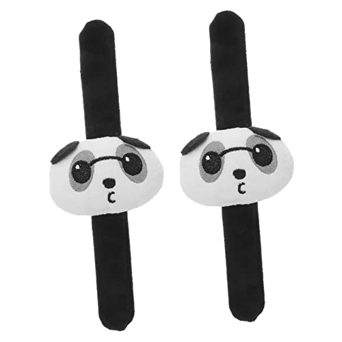 Gogogmee 2Stücke Panda Cartoon Schlagarmbänder Plüscharmbänder für Tier Partygeschenk Sicher und Hautfreundlich Vielseitig Einsetzbar für Arm und Rucksack von Gogogmee