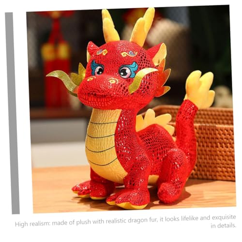 Gogogmee 2Stücke Plüsch Drachen Kuscheltiere Neujahrsgeschenk Süße Drachenpuppen als Maskottchen für Jahr des Drachen Tragbar Komfortabel von Gogogmee