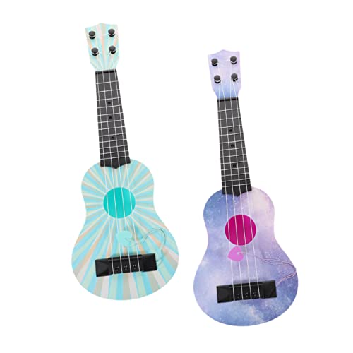 Gogogmee 2Stücke Ukulele Musikinstrument für Lernspielzeug für Geburtstagsgeschenke und Musikspaß für Jungen und Saiten Robust und Tragbar von Gogogmee