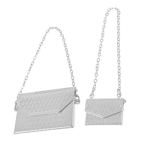 Gogogmee 2Stücke Umhängetaschen für Puppenhäuser Metallaccessoires für Dollhouse Fotoshootings und Kreative Szenen Robust und Handlich für Sammler von Gogogmee
