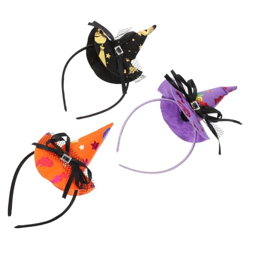 Gogogmee 3 Stück Halloween Hexenhut Haarreif Teiliges Kreativer Hexenhut Kopfschmuck für Halloween Party Bequemer Langlebiger Haarreif für Kostüm und Cosplay für Festlichkeiten und Gogogmee 3 Stück Halloween Hexenhut Haarreif Teiliges Kreativer Hexenhut Kopfschmuck für Halloween Party Bequemer Langlebiger Haarreif für Kostüm und Cosplay für Festlichkeiten und von Gogogmee