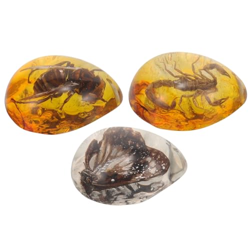Gogogmee 3 Stück Insektenanhänger aus Echtes Insekten Bernstein für DIY Schmuck Schmetterling und Biene für Heimdekoration und Gogogmee 3 Stück Insektenanhänger aus Echtes Insekten Bernstein für DIY Schmuck Schmetterling und Biene für Heimdekoration und von Gogogmee