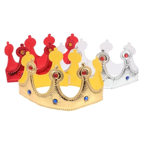 Gogogmee 3 Stück Prinz Kronen Verstellbar Kostüm Krone für Jungen Geburtstagsfeier Partyzubehör Weiches Leichtes Material Kreatives Rollenspiel von Gogogmee