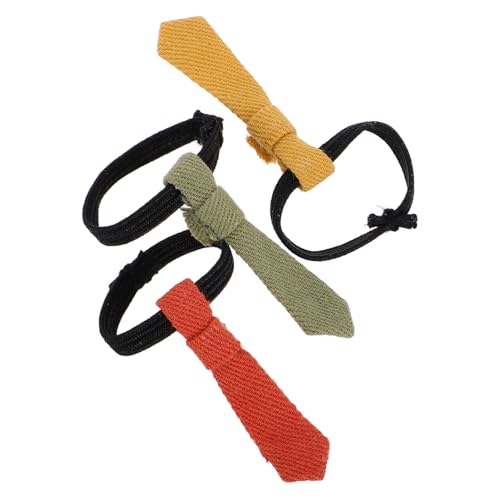 Gogogmee 3 Stück Puppen Krawatten für Bjd Dolls Detaillierte Vorgebundene in Orange Grün Gelb Langlebig und Vielseitig für Puppenoutfits von Gogogmee