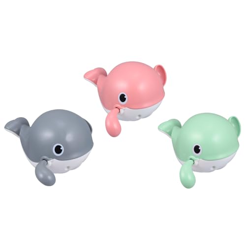 Gogogmee 3 Stück Teiliges Badewannenspielzeug Wal Design Spritzende Wasserspielzeuge aus Schadstofffreiem Cartoonartige Badespielzeuge für Kleinkinder Sicher und Schimmelfrei für Junge von Gogogmee