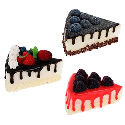 Gogogmee 3 Stück Teiliges Fake Butter Kuchen Dekorationsset Simulierte Kuchenmodelle für Fotografie Partydekoration Künstliche Lebensmittel für Bäckerei Präsentation von Gogogmee