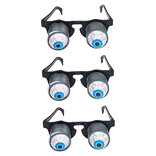 Gogogmee 3 Stück Teiliges Halloween Eyeglasses mit Lebensechten Witzigen Augäpfeln Gruselige Partybrille für Fasching Halloween und Kostümpartys Lustige Foto requisiten Einheitsgröße Gogogmee 3 Stück Teiliges Halloween Eyeglasses mit Lebensechten Witzigen Augäpfeln Gruselige Partybrille für Fasching Halloween und Kostümpartys Lustige Foto requisiten Einheitsgröße von Gogogmee