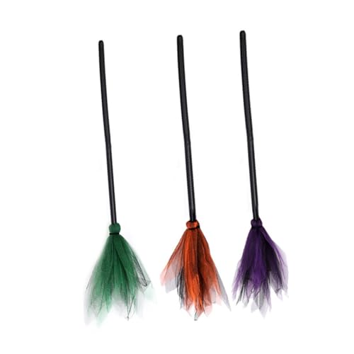 Gogogmee 3 Stück Teiliges Halloween Hexenbesen aus Robustem Mesh und Kunststoff Strapazierfähig Farbenfrohe Party Deko für Erwachsene als Hexenkostüm Zubehör für Halloween und Mottopartys Gogogmee 3 Stück Teiliges Halloween Hexenbesen aus Robustem Mesh und Kunststoff Strapazierfähig Farbenfrohe Party Deko für Erwachsene als Hexenkostüm Zubehör für Halloween und Mottopartys von Gogogmee