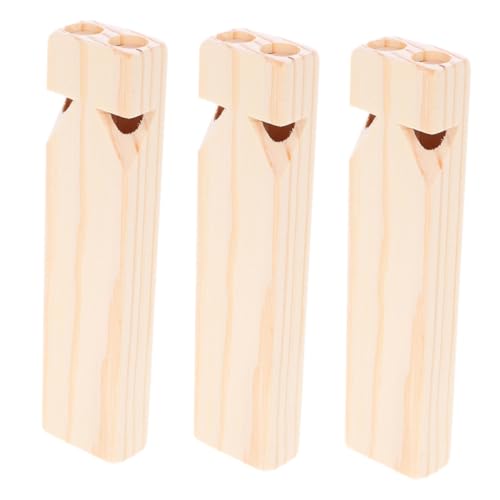 Gogogmee 3 Stück Teiliges Holz Zugpfeifen DIY Bemalbar Musikspielzeug für Kreativität Teamwork und Musikunterricht als Geburtstagsgeschenk und Partyzubehör von Gogogmee