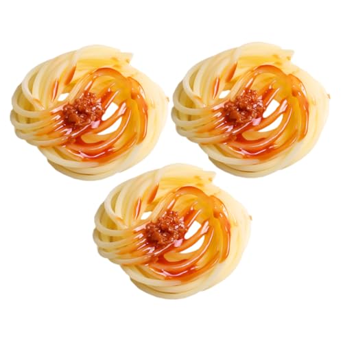 Gogogmee 3 Stück Teiliges Künstliche Spaghetti mit Realistischer Fleischsoße Langlebige Kunststoff Deko für Restaurant Kindersicheres Spielküchen Zubehör Detailgetreue Nachbildung für Food von Gogogmee