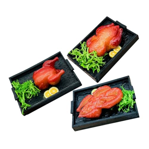 Gogogmee 3 Stück Teiliges Miniatur Essensset Kunststoff Gefälschte Bratente Gans Ente Huhn Miniaturspielzeug für Puppenhaus Festliche Dekoration Sammler Gogogmee 3 Stück Teiliges Miniatur Essensset Kunststoff Gefälschte Bratente Gans Ente Huhn Miniaturspielzeug für Puppenhaus Festliche Dekoration Sammler von Gogogmee