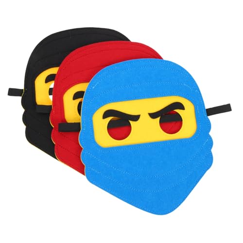 Gogogmee 3 Stück Teiliges Ninja Filzmaske mit Augenbinde in Rot Blau Schwarz Leichte Party und Karnevalsmasken für Fasching Halloween Cosplay und Geburtstagsfeiern Gogogmee 3 Stück Teiliges Ninja Filzmaske mit Augenbinde in Rot Blau Schwarz Leichte Party und Karnevalsmasken für Fasching Halloween Cosplay und Geburtstagsfeiern von Gogogmee