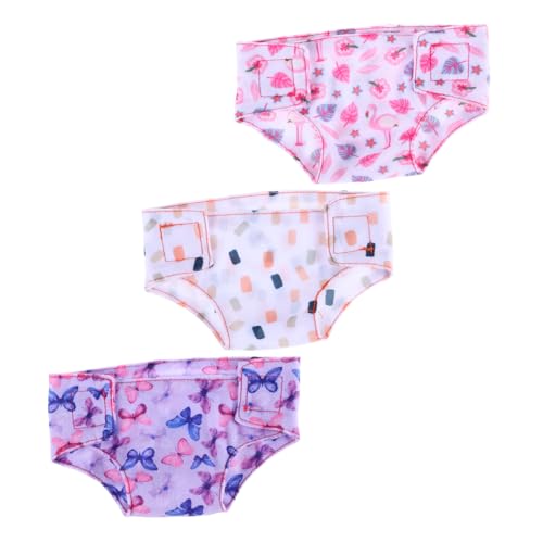 Gogogmee 3 Stück Teiliges Puppen Unterwäsche Set für Puppen Waschbar und Wiederverwendbar Bunte Doll Unterhosen für Jungen und Mädchen Detailreiche Puppenkleidung für Fantasievolles von Gogogmee