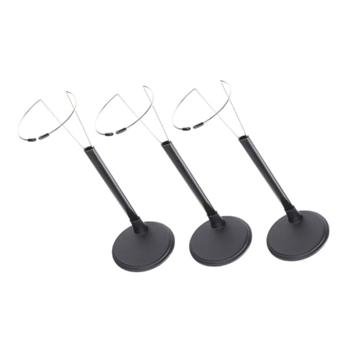 Gogogmee 3 Stück Verstellbarer Puppenständer aus Leichtem PVC mit Stabilem Sockel Höhenverstellbar und Klammergeeignet für Vielfältige Puppen Tragbares Display für Sammelfiguren und von Gogogmee