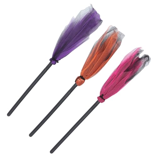 Gogogmee 3 Stücke Teiliges Halloween Hexenbesen mit Farbigem Mesh Leicht Wiederverwendbar für Hexen und Zauberkostüme Partydekoration und Rollenspiele Gogogmee 3 Stücke Teiliges Halloween Hexenbesen mit Farbigem Mesh Leicht Wiederverwendbar für Hexen und Zauberkostüme Partydekoration und Rollenspiele von Gogogmee