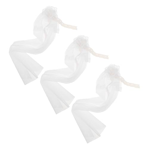 Gogogmee 3 Stücke Teiliges Puppen Brautschleier aus Tüll und Spitze Winziger Brautschleier für Puppenhochzeit und Dekoration Geeignet für Verschiedene Puppengrößen und Hochzeitsspielzeug von Gogogmee