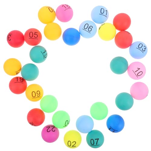 Gogogmee 30 Stück Teiliges Bunte Kunststoff Bingo lotteriebälle mit Nummern Hohle Wiederverwendbare Spielbälle für Tombola Verlosung Party und Raffle Games von Gogogmee