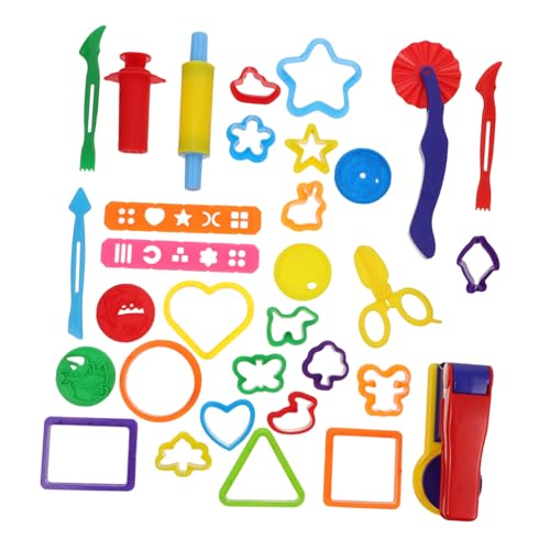 Gogogmee 32 Stück Teiliges für Triangular Circular Plasticine Molds Farbige Knetwerkzeuge Vielseitig Langlebig für DIY Tonformen und Kreatives von Gogogmee