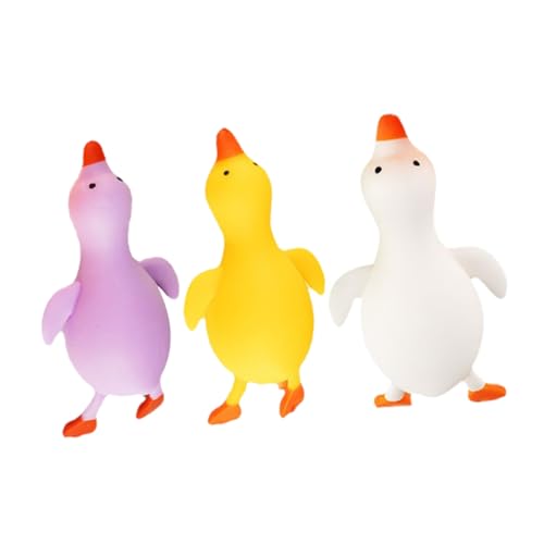Gogogmee 3St Enten Dekompressionsspielzeug Elastisches Quetschspielzeug Buntes Stressabbau Spielzeug für Büro Schreibtisch Klein Tragbar TPR von Gogogmee