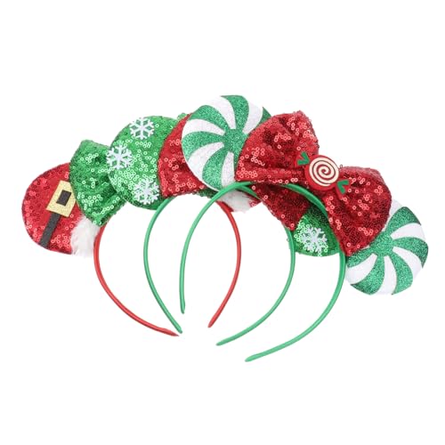 Gogogmee 3St Weihnachtslichter Stirnband Cosplay-Requisite weihnachtskopf bopper leuchtender haarreif leucht haargummi Haarschmuck Stirnband geschenk Stirnband für Kinder Süssigkeit Plastik von Gogogmee