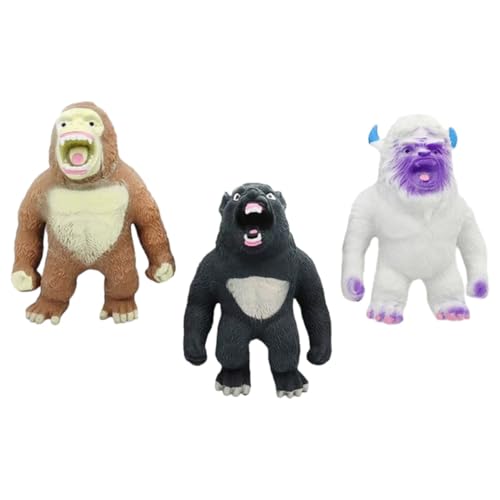 Gogogmee 3Stücke Cartoon Dekompressionsspielzeug Dehnbares Quetschspielzeug für Stressabbau Kreatives Party Gastgeschenk TPR Material Tischdekoration für Erwachsene von Gogogmee